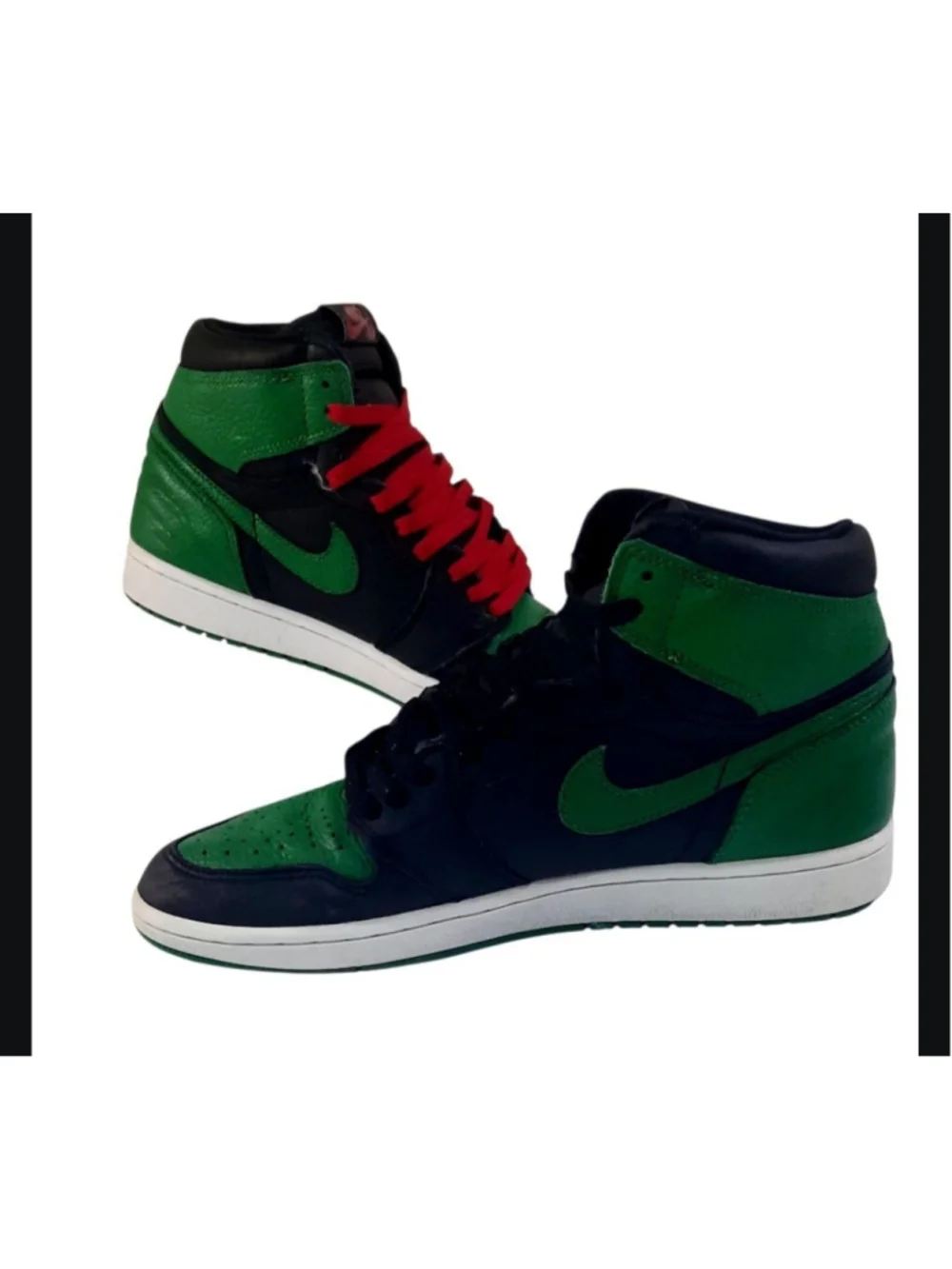 555088-030 Nike Air .Jordan 1 Retro High OG Pine Green White Black Gym Red Sz 10